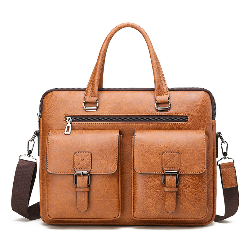 Leather Work Bag Men - Роскошный брендовый деловой портфель для мужчин,