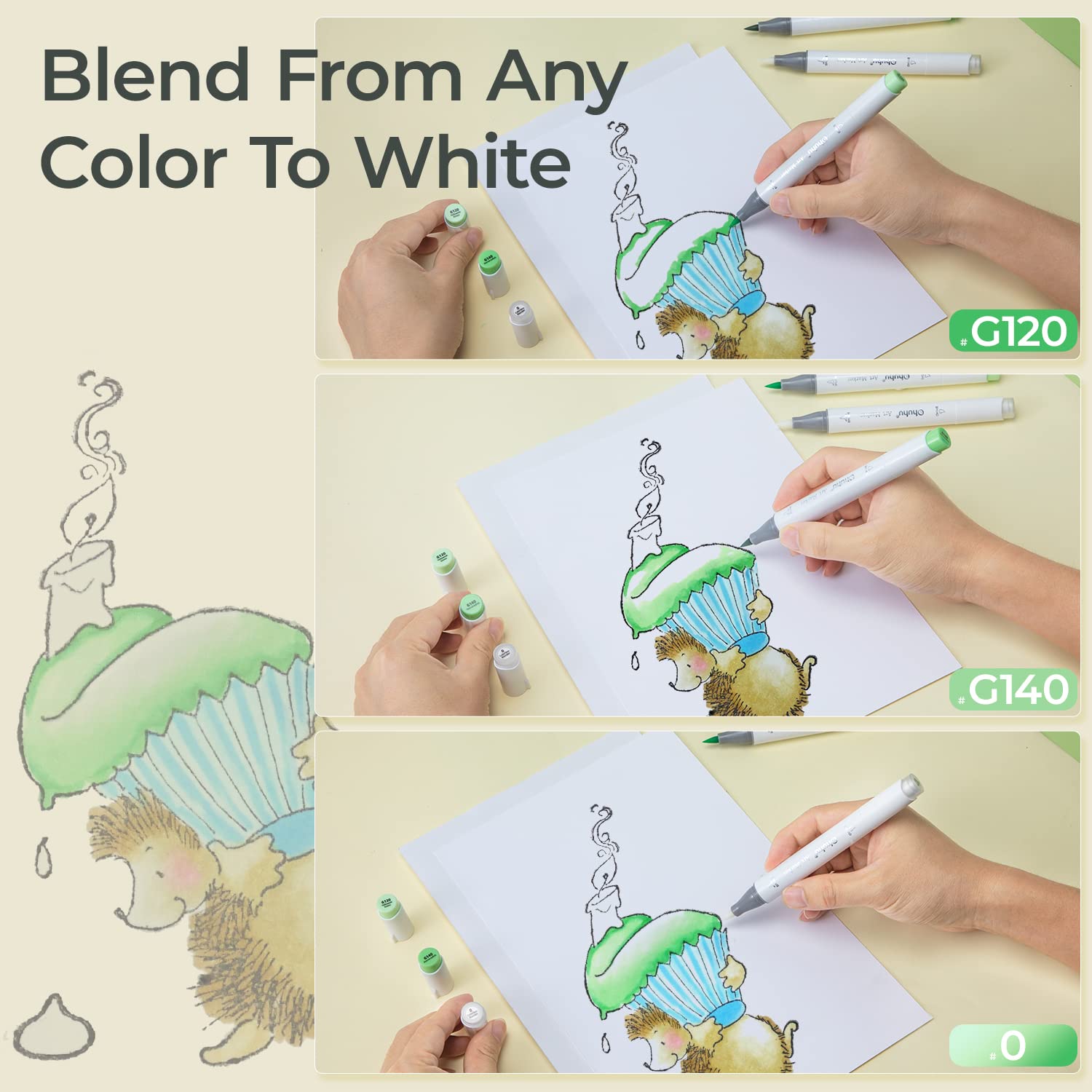 Бесцветный блендер Ohuhu Honol – обзор и цена Copic Marker Sketch