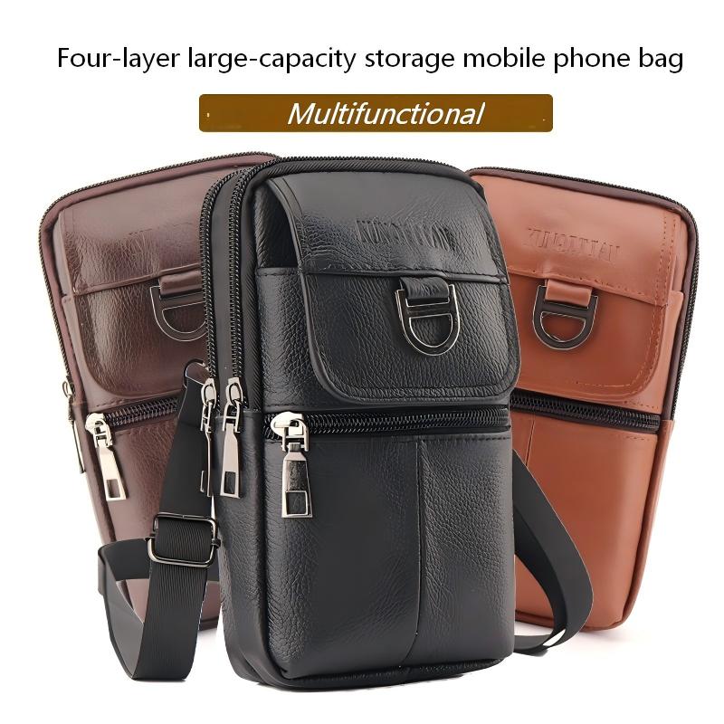 Мужская кожаная поясная сумка  – обзор и цена Leather Work Bag Men